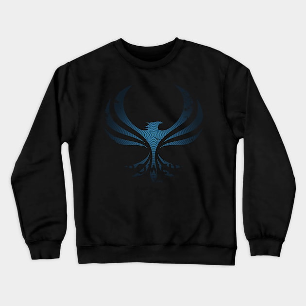 PHOENIX POWER Blue, Retro Design, Rings Crewneck Sweatshirt by VanIvony